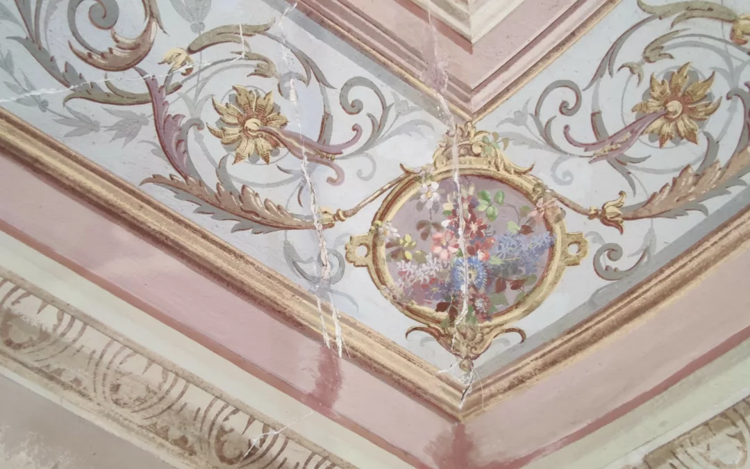 Restauration d’un plafond du 19ème siècle – Château de La Tour – Nice